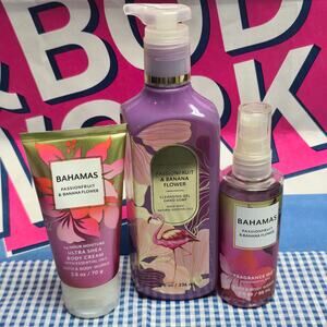 BBW Bahamas Passionfruit & Banana Flower Body Cream Hand Soap & Fragrance Mist